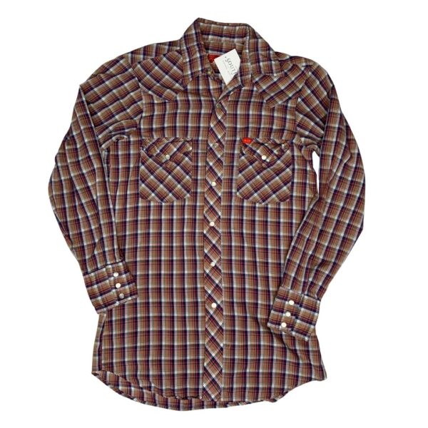 Ely Plains Long Sleeve Pearl Snap- Size S