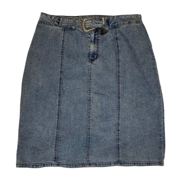 Cato Silver Buckle Denim Skirt- Size 16W