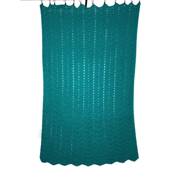 Turquoise Crochet Blanket