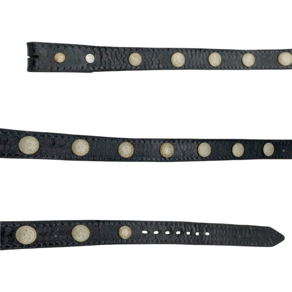 Studded Concho Genuine Leather Belt