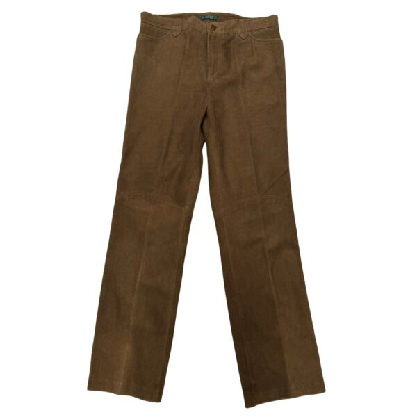 Lauren Ralph Lauren Suede Pants with Leather Laced Sides- Size 12