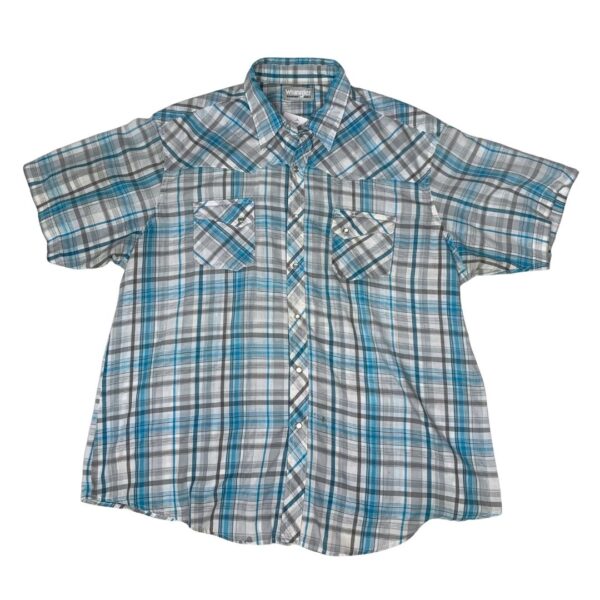 Wrangler Wrancher Short Sleeve Pearl Snap- Size Unknown