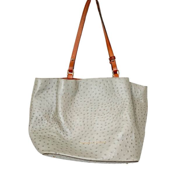 Dooney & Bourke Grey Ostrich Shoulder Bag