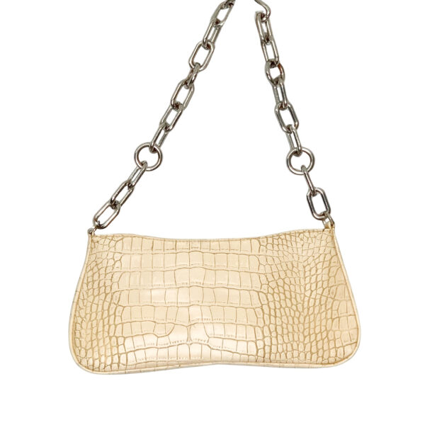 Reptile Print Chain Shoulder Bag