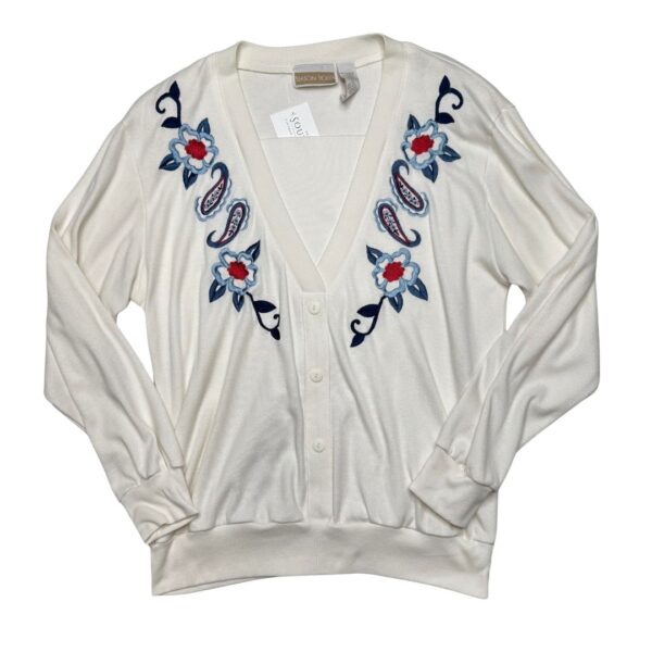 Season Ticket Embroidered Long Sleeve Blouse- Size L