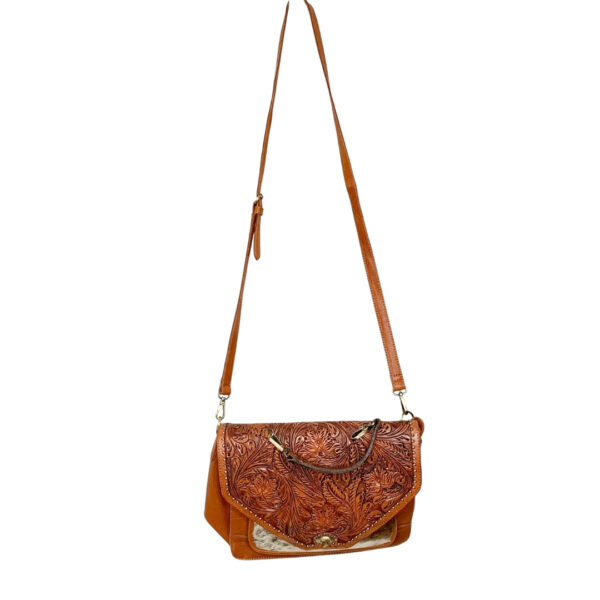 American Darling Tooled Leather Cowhide Crossbody (Reg. $160)