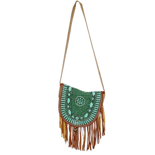 Earthbound Beaded Fringe Crossbody
