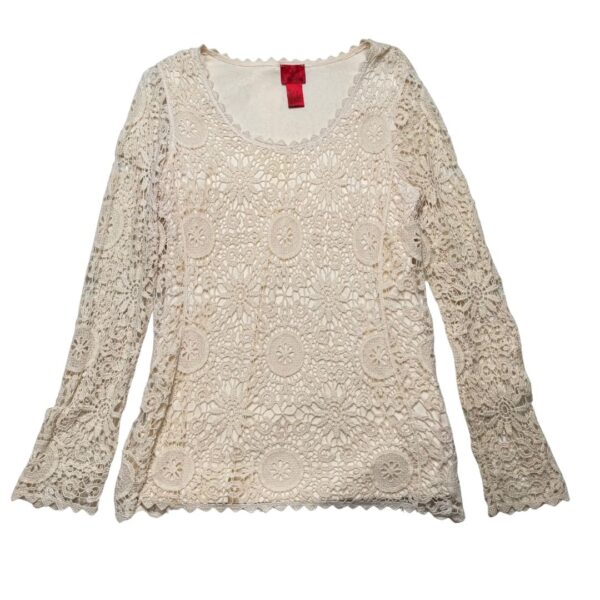 V Cristina Long Sleeve Lace Top- Size XL