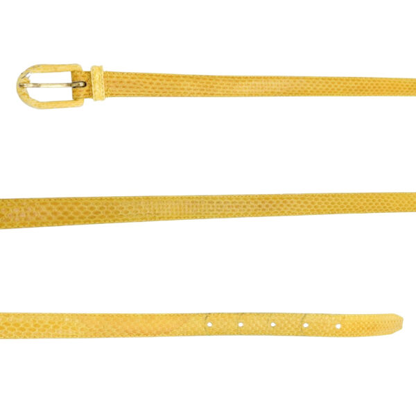 Yellow Genuine Snakeskin Belt