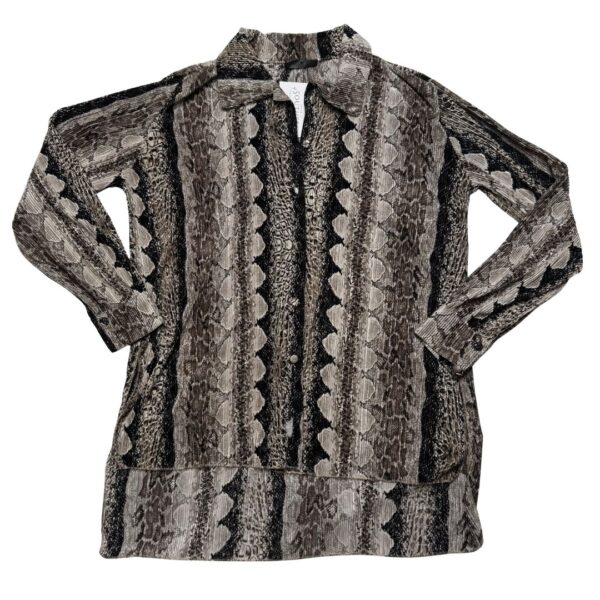 Snake Print Long Sleeve Button Up- Size Unknown