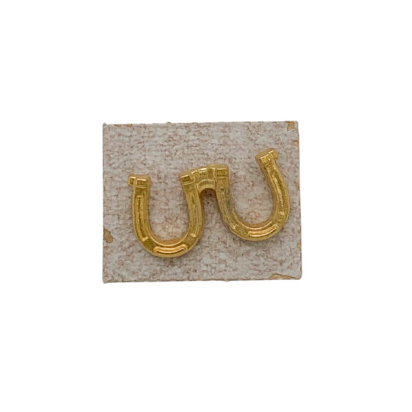 NEW Vintage Gold Double Horseshoe Pin on Original Backing