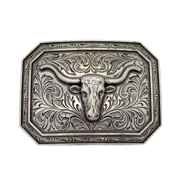 Silver Longhorn Buckle