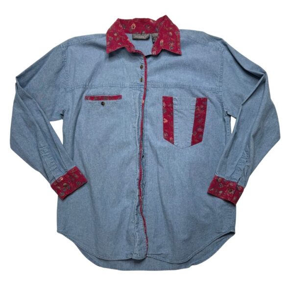 Gitano Corduroy Denim Long Sleeve Button Up- Size L