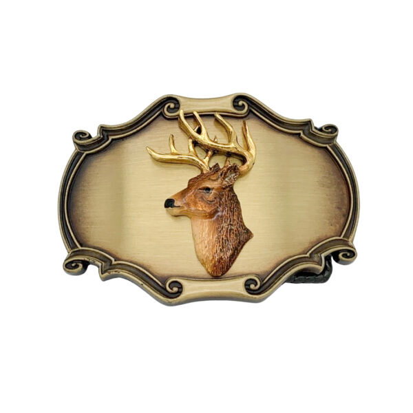 NEW 1978 Deer Head Buckle in Original Packaging