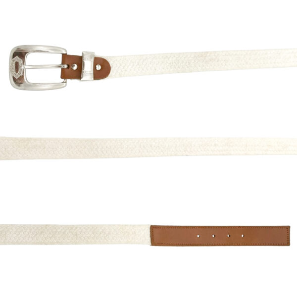 White Woven Belt