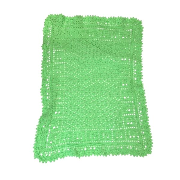 Lime Green Crochet Blanket