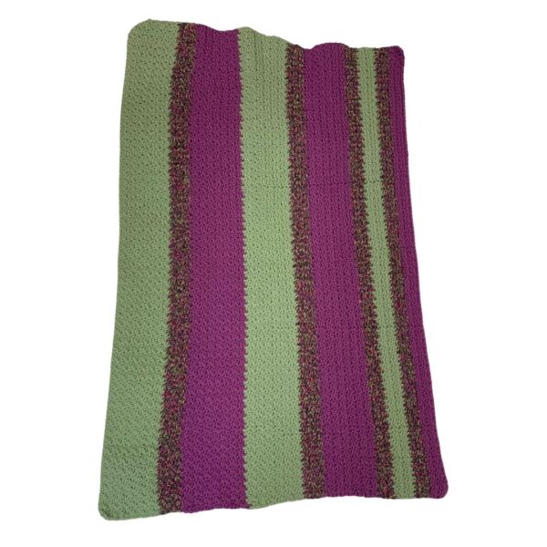 Green & Purple Crochet Blanket