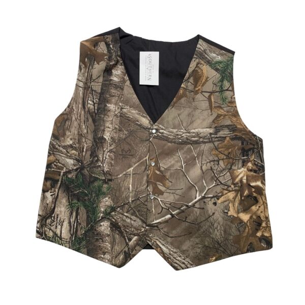 Handmade Camo Pearl Snap Vest- See Measurements for Size