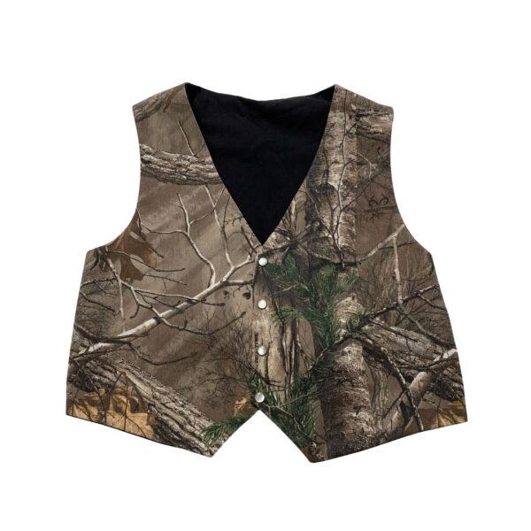 Handmade Camo Pearl Snap Vest- See Measurements for Size