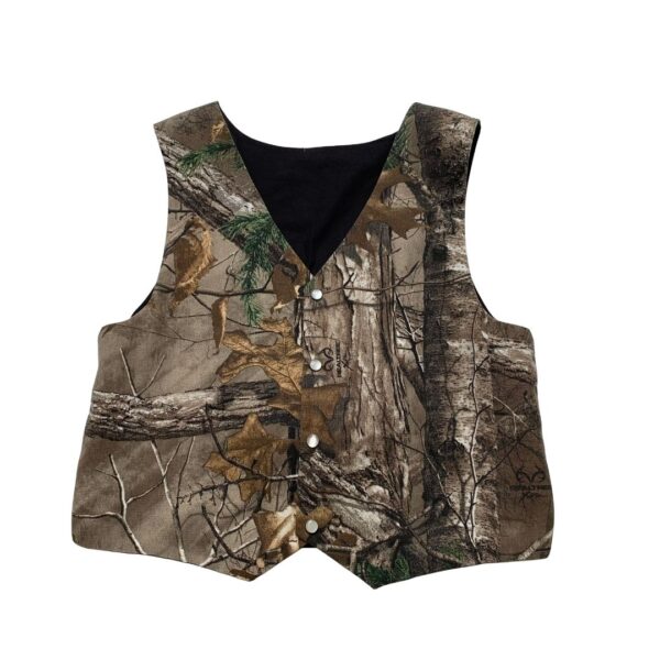 Handmade Camo Pearl Snap Vest- See Measurements for Size