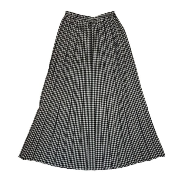 On the Verge Gingham Pleated Skirt- Size M