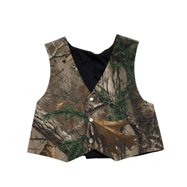 Handmade Camo Pearl Snap Vest- See Measurements for Size