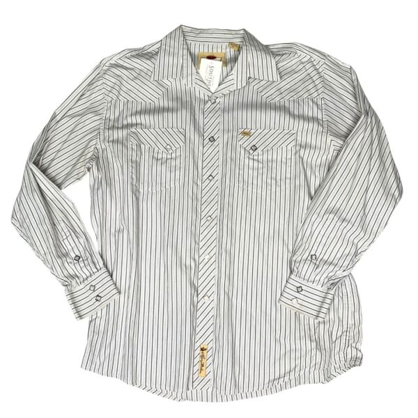 Larry Mahan Long Sleeve Pearl Snap- Size XL