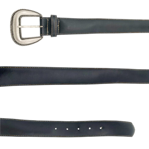 Black Belt with Silver Buckle