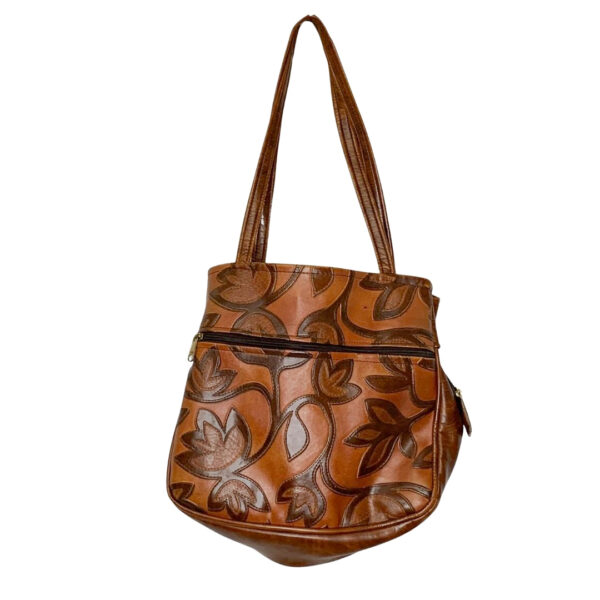 Brown Floral Shoulder Bag