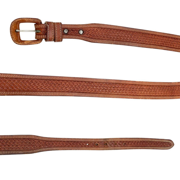 Vogt Basketweave Genuine Leather Belt- Size 38