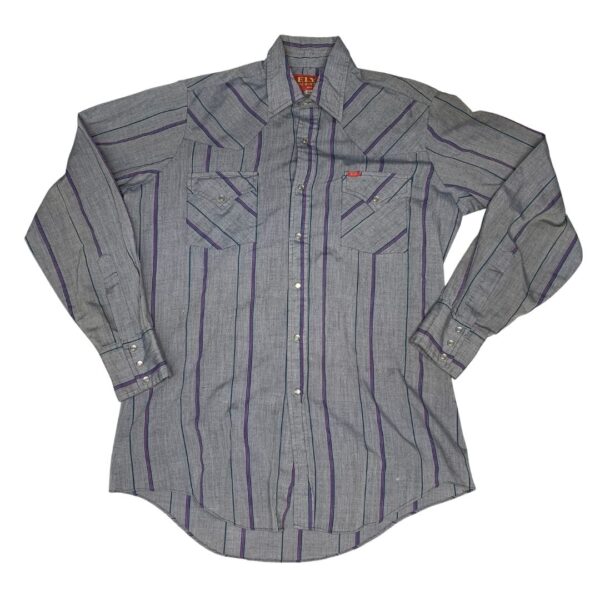 Ely Plains Long Sleeve Pearl Snap- Size 15.5x34/35