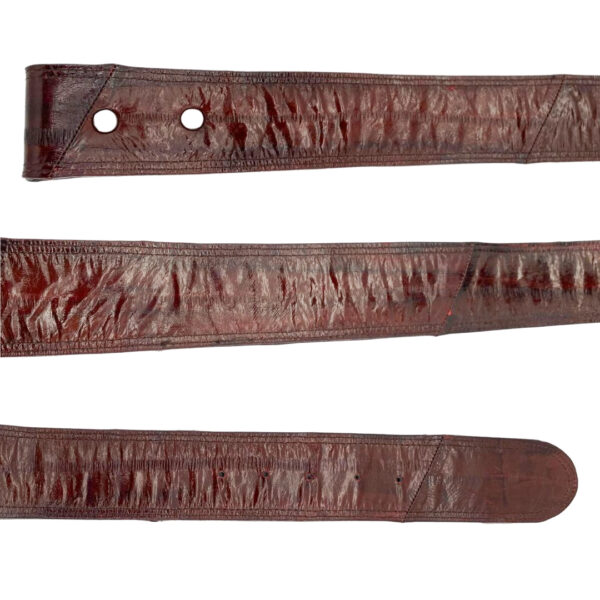 Genuine Eel Skin Burgundy Belt