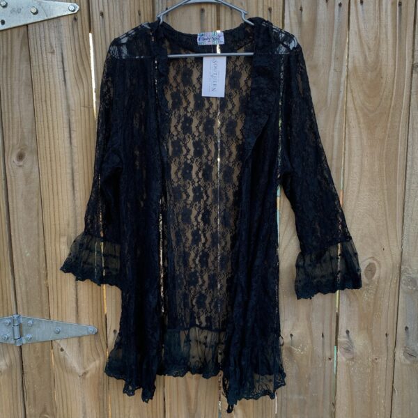 Lady Noiz Black Lace Cardigan